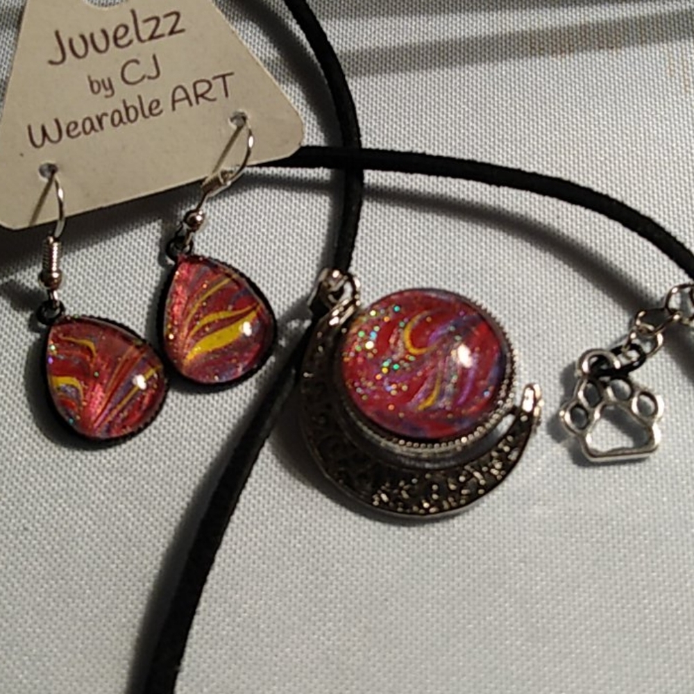 Necklace with matching earrings